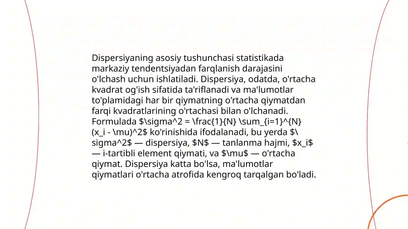 Dispersiya.Dispersiyalar turlari 3