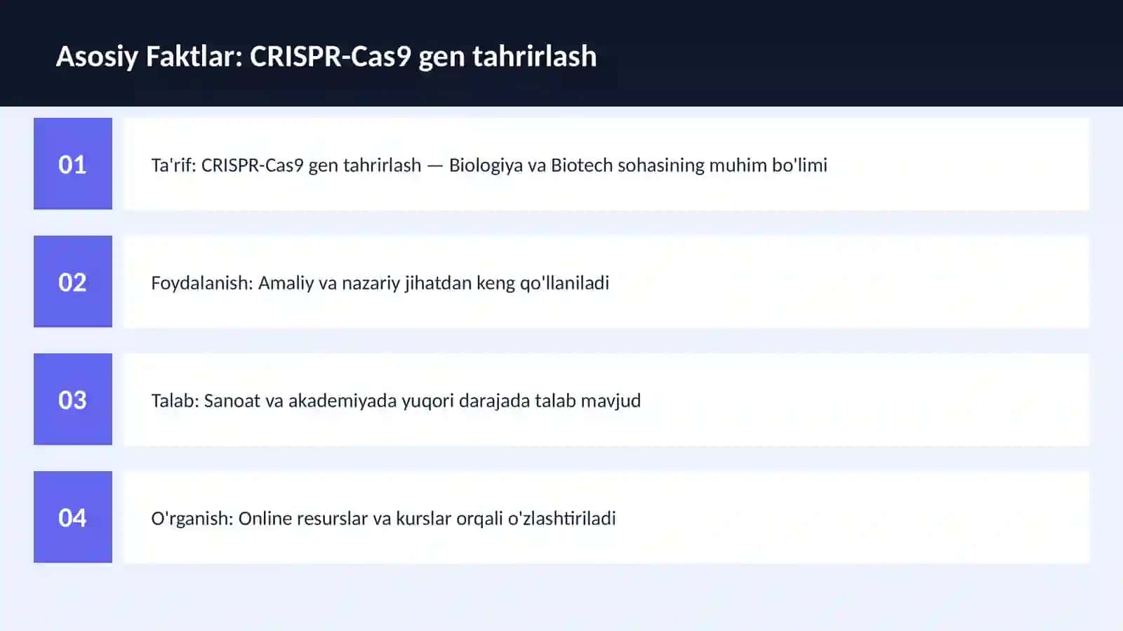CRISPR-Cas9 gen tahrirlash 3
