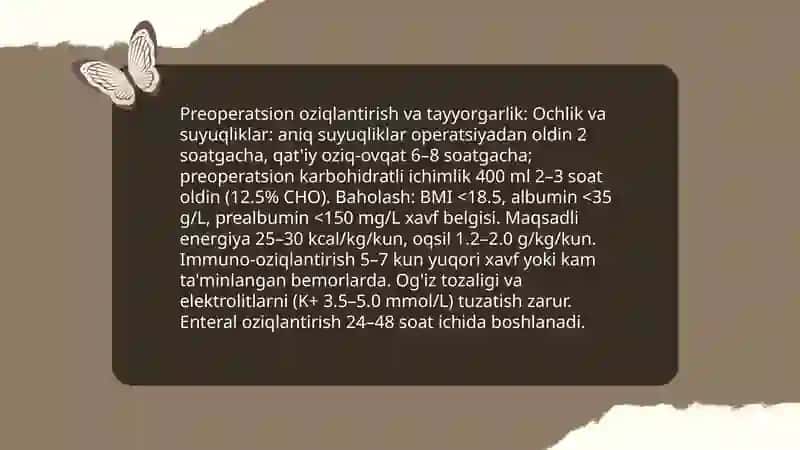Xirurgik bemorlarni oziqlantirish 3