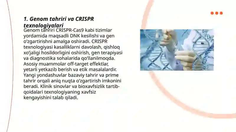 Genetikaning yangi tarmoqlari 3