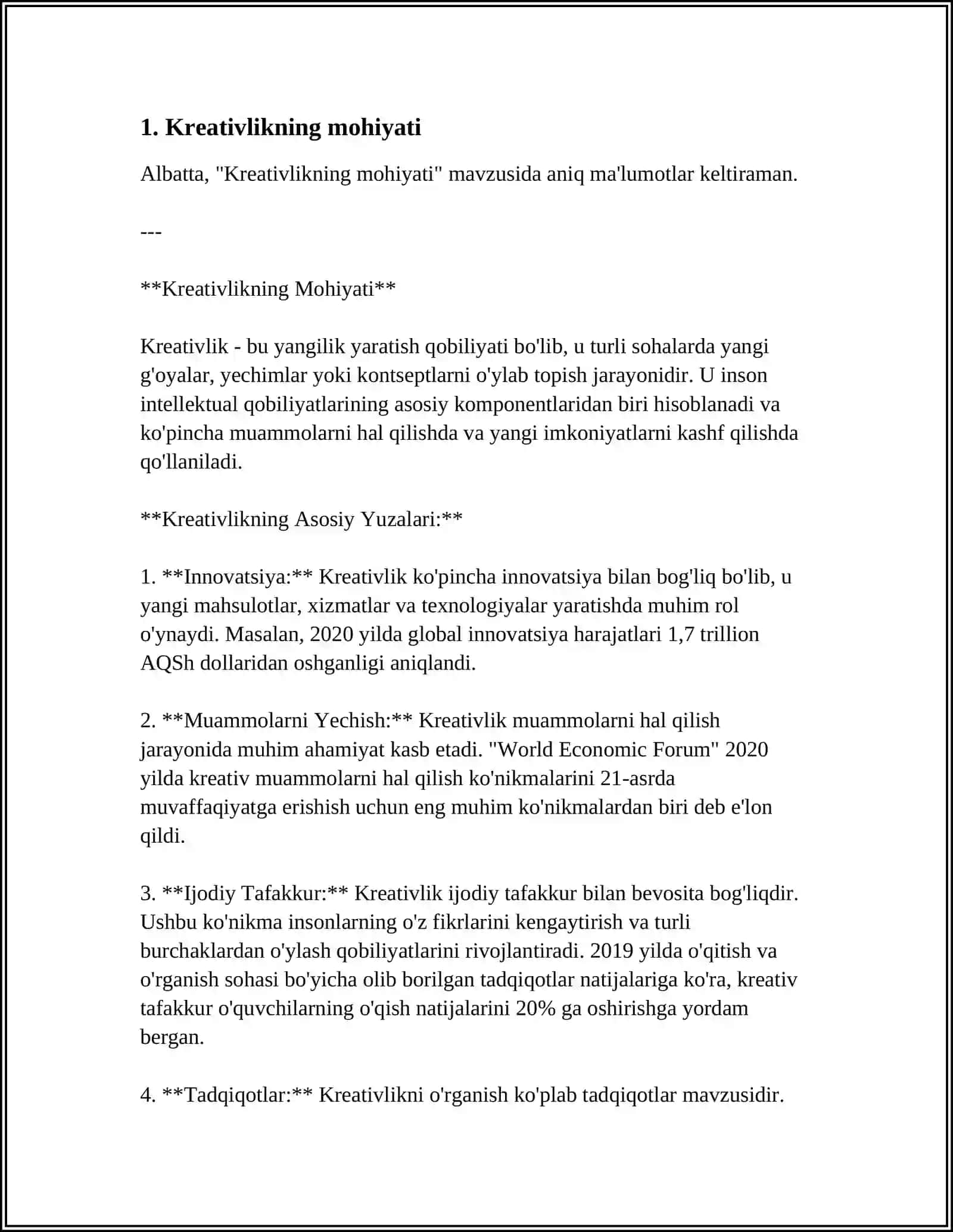 Kreativlikning Mohiyati 3
