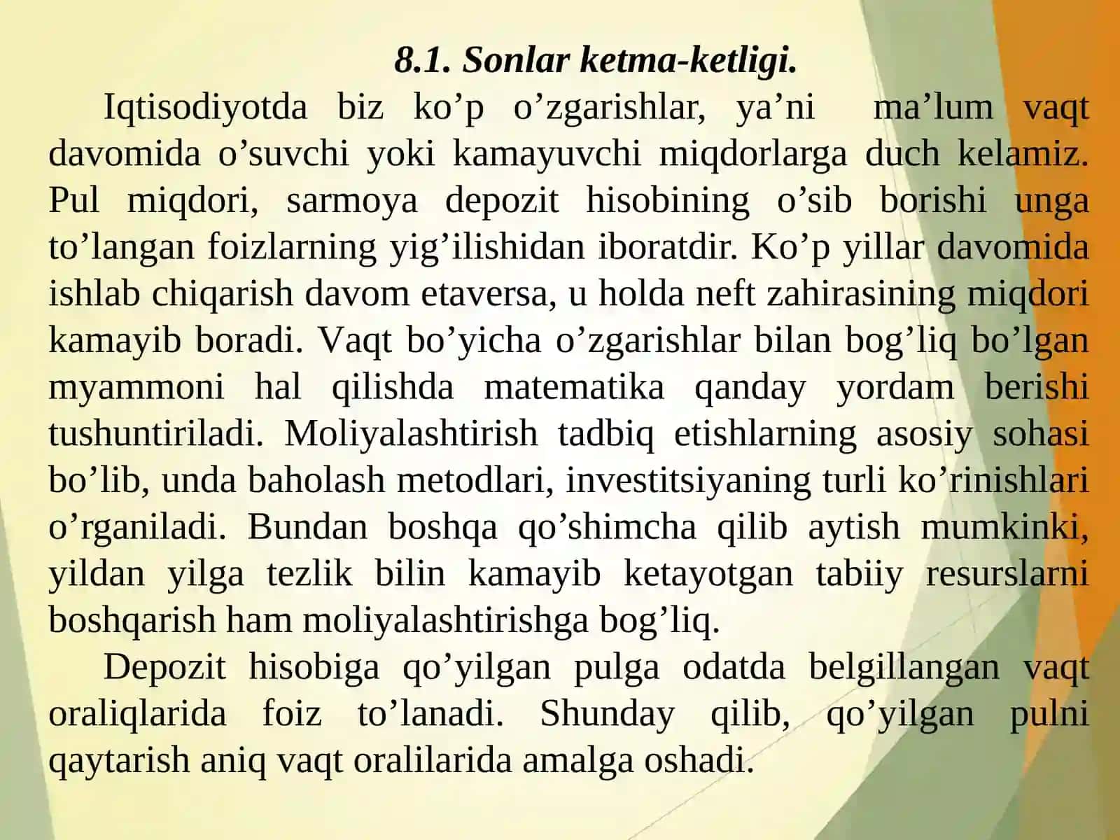 FAZODA NUQTALARNING О‘ZARO JOYLASHISHI 3