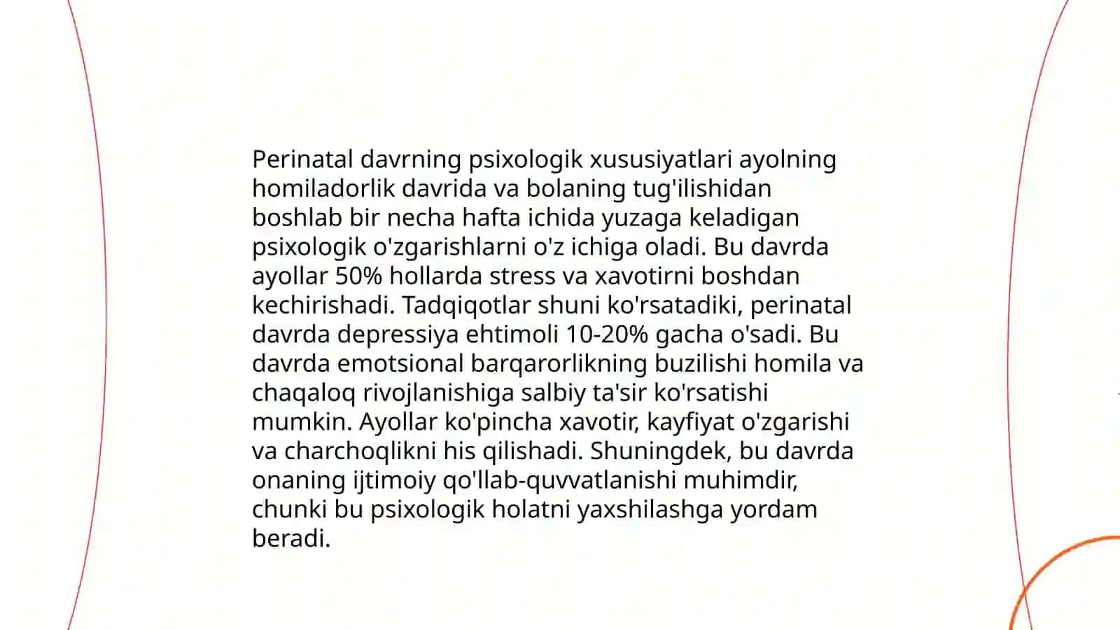 Perinatal psixologiyaning asosiy muommolari 3