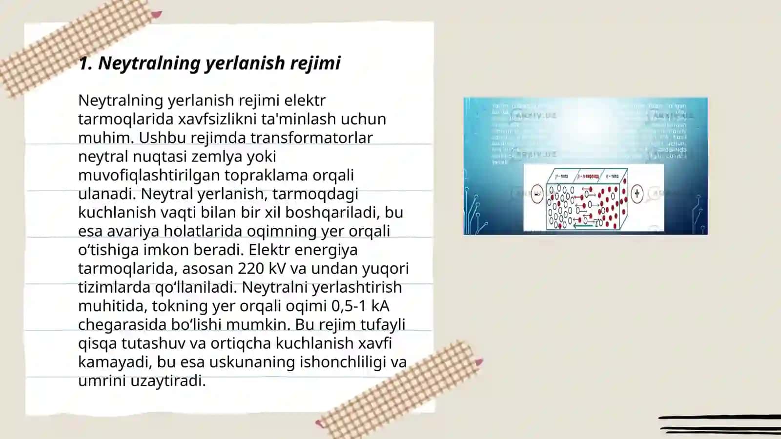 Neytral ish rejimlari 3