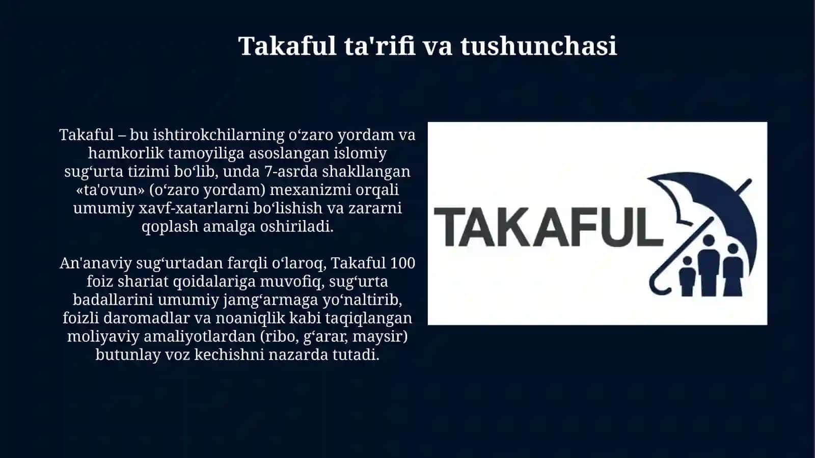 Takaful (Islomiysug'urta) 3