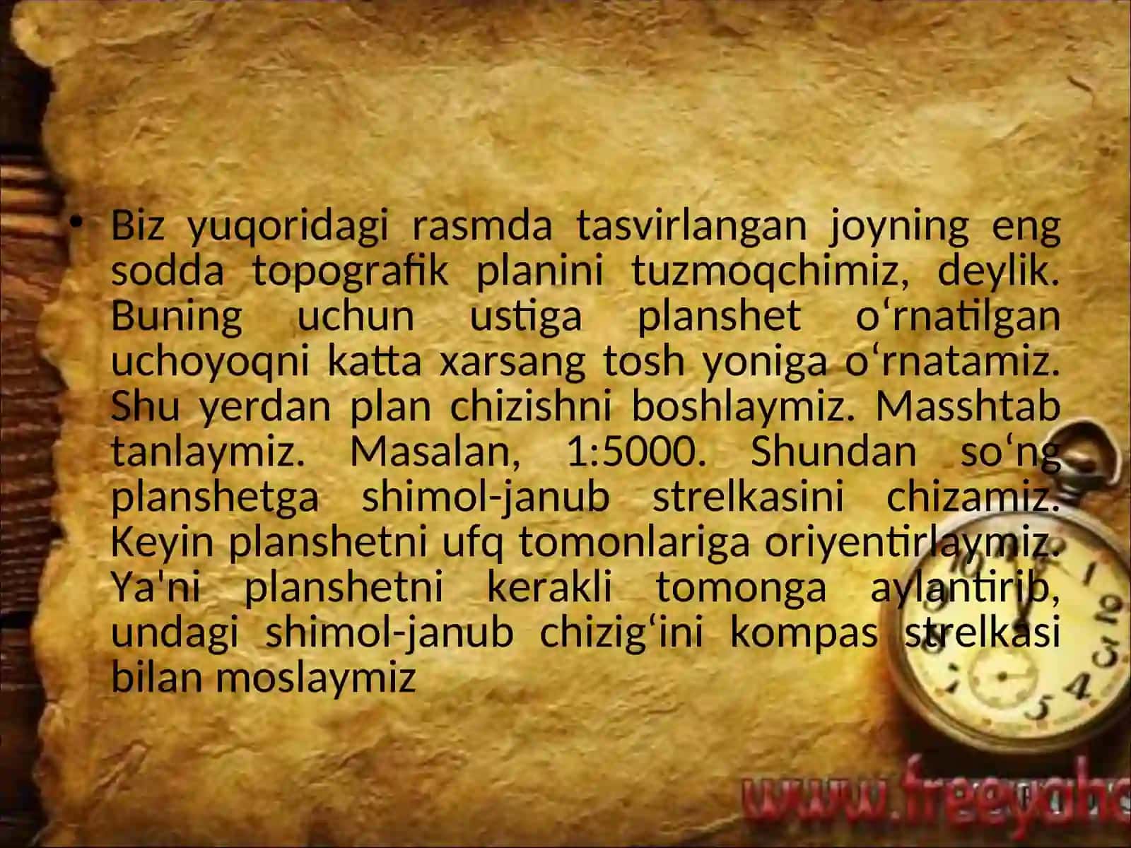 Joyning topografik planini tuzish 3