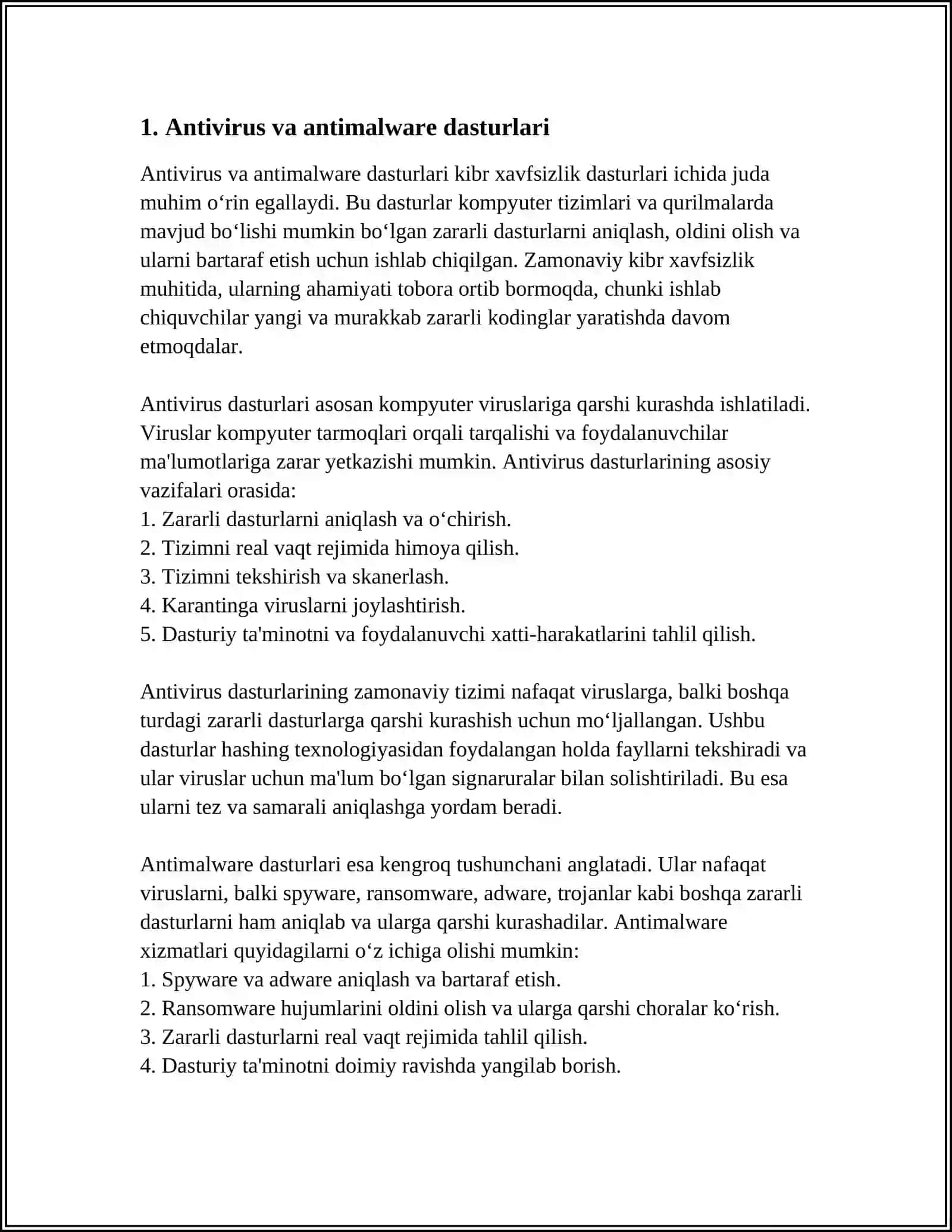KIBR XAVFSIZLIK DASTURLARI 3
