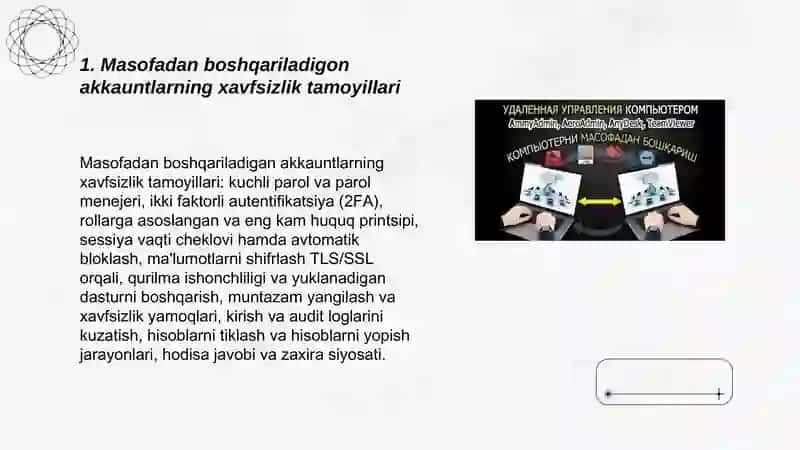 Masofadan boshqariladigon akkauntlar 3