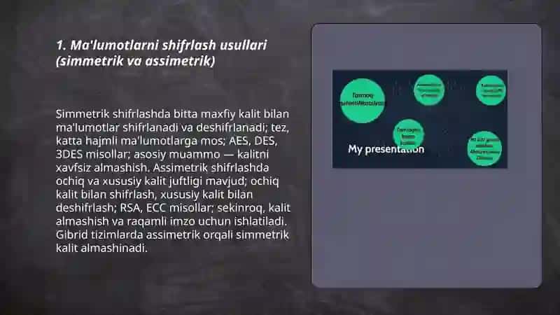 Axborot xavfsizligini ta'minlash usullari 3