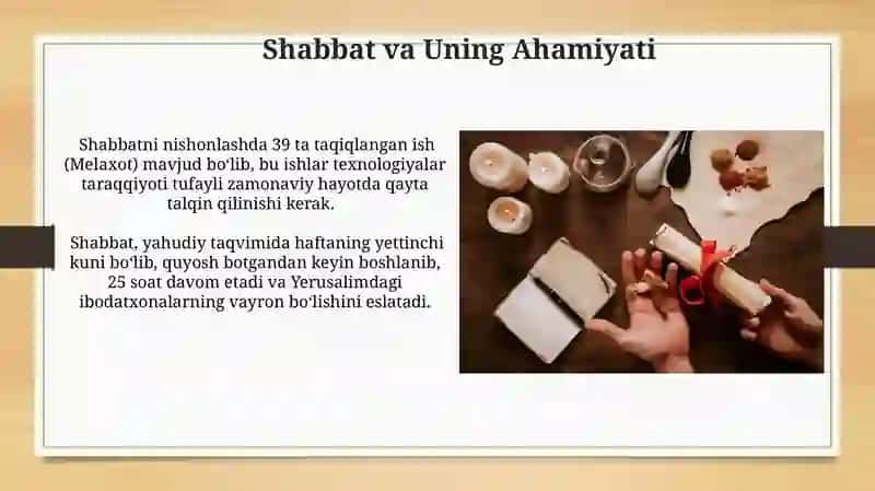 Yahudiylik ta'limoti,an'ana va marosimlari 3