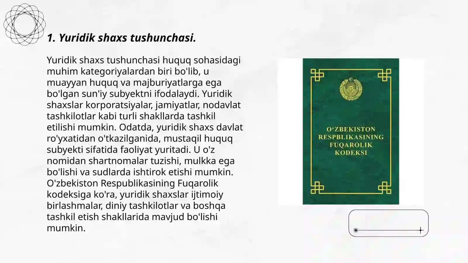 Yuridik shaxslar turlari 3