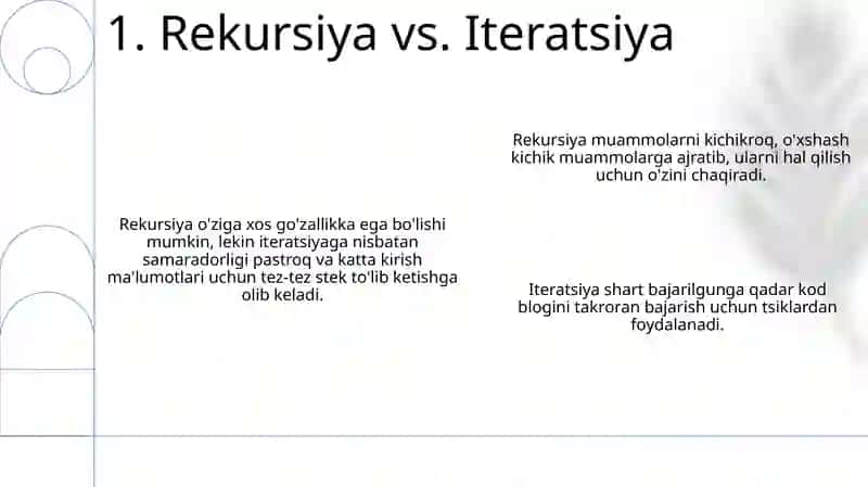 Rekursiya tushunchasi 3