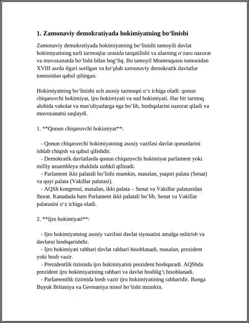 ZAMONAVIY DEMOKRATIYA SHAROITIDA HOKIMIYAT MUNOSABATLARI 3