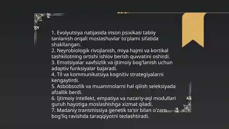 Odam psixikasining taraqqiyoti 3