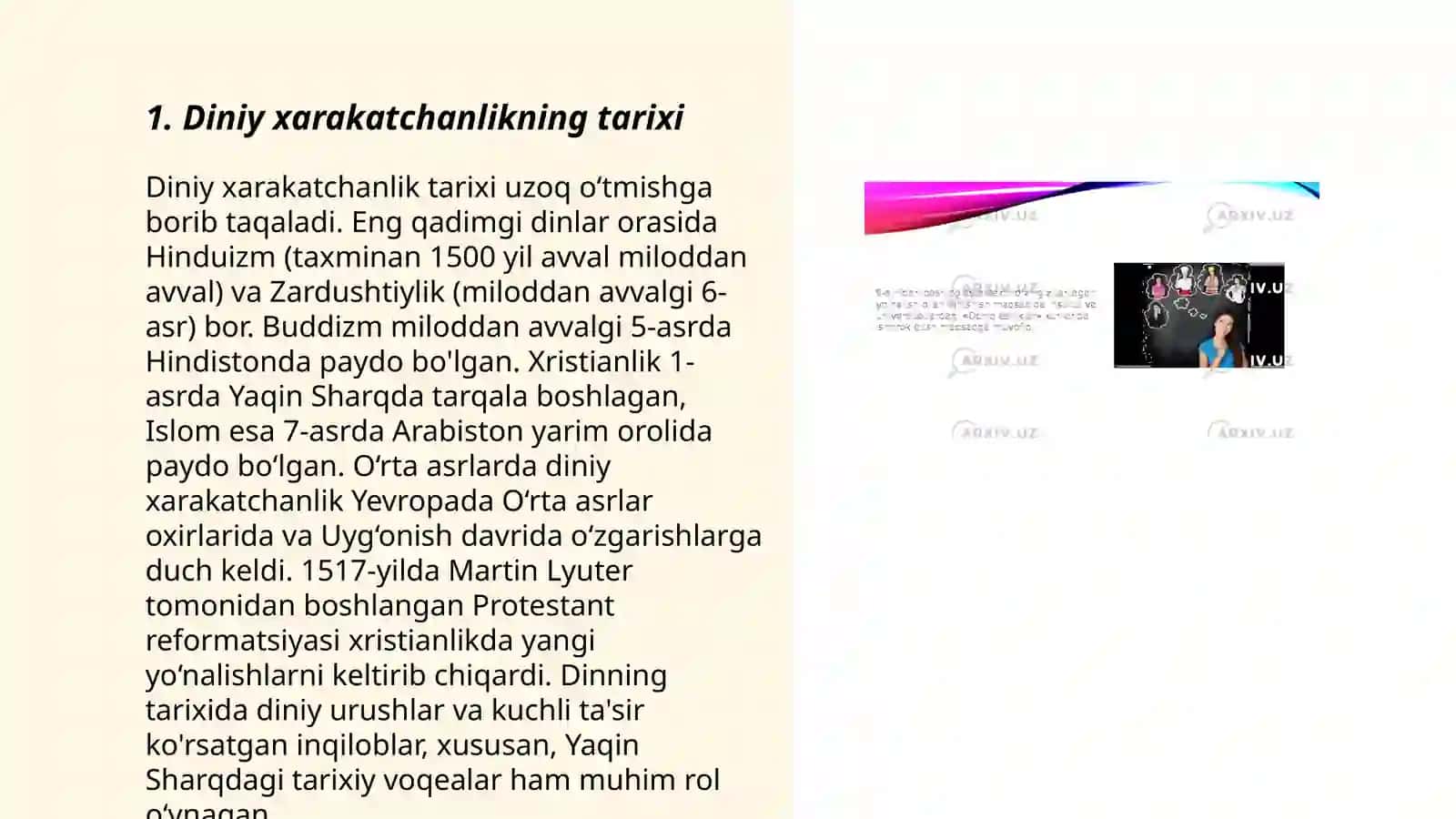 Diniy xarakatchanlik: Diniy ta'sirlar va ijtimoiy o'zgarishlar 3