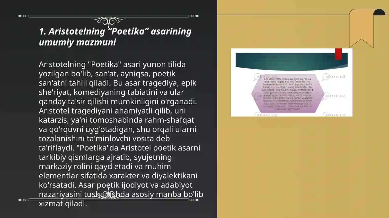 Aristotelning „Poetika” asarini oʻrganish 3