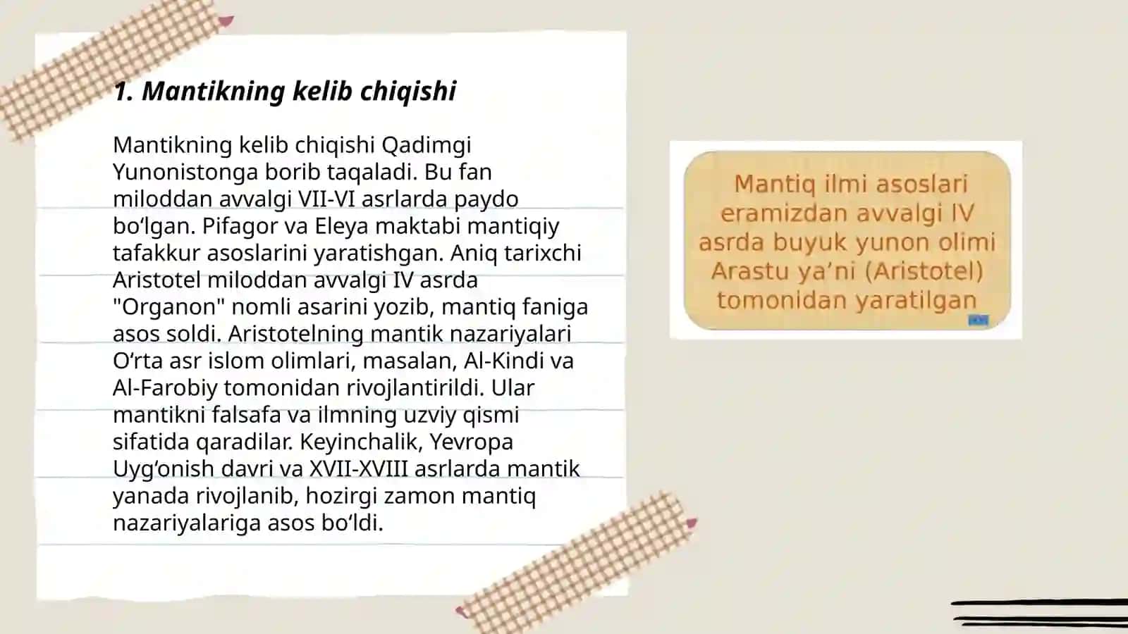 Mantiq va uning asoslari 3
