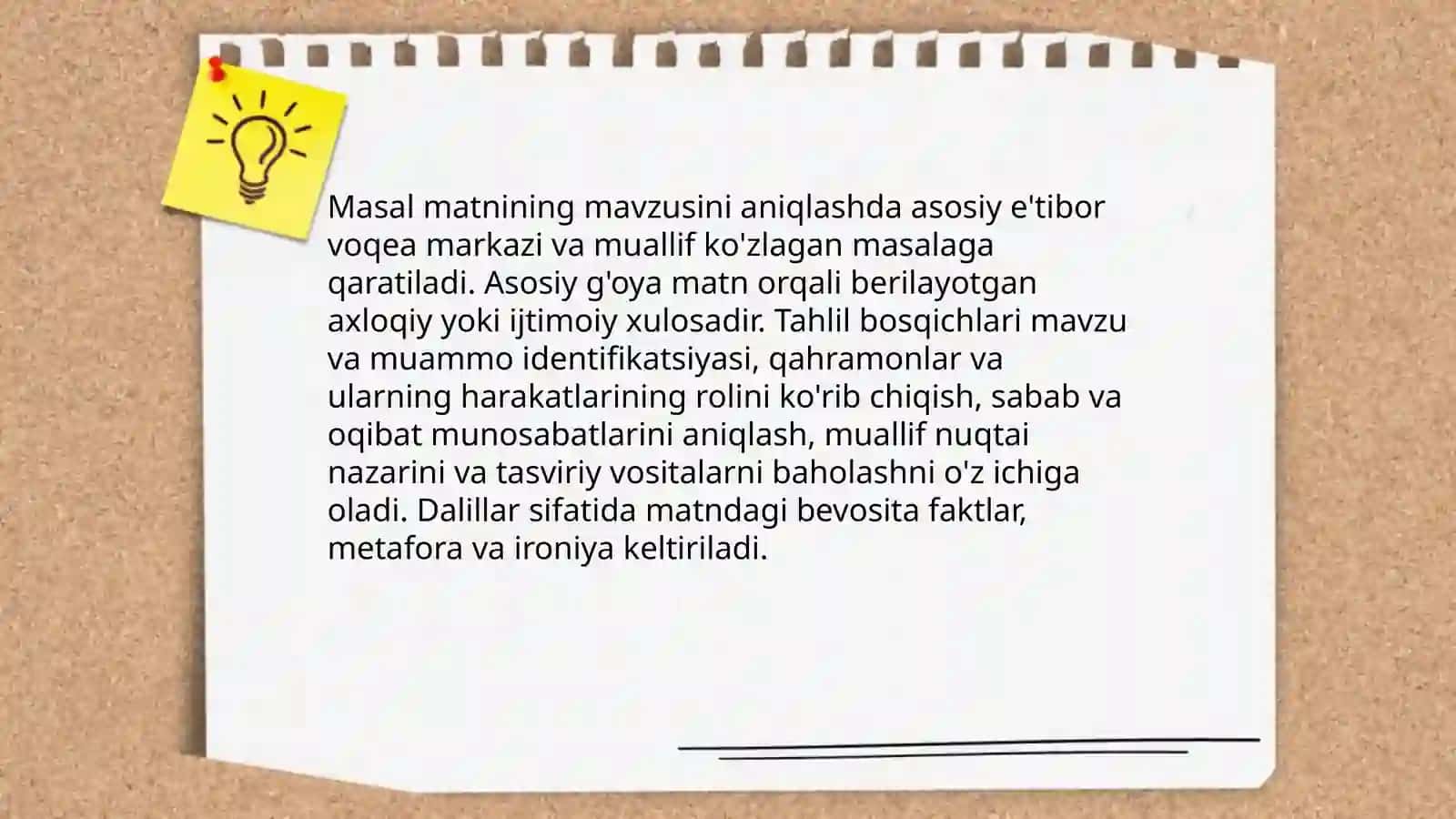 Masal matni tahlili 3