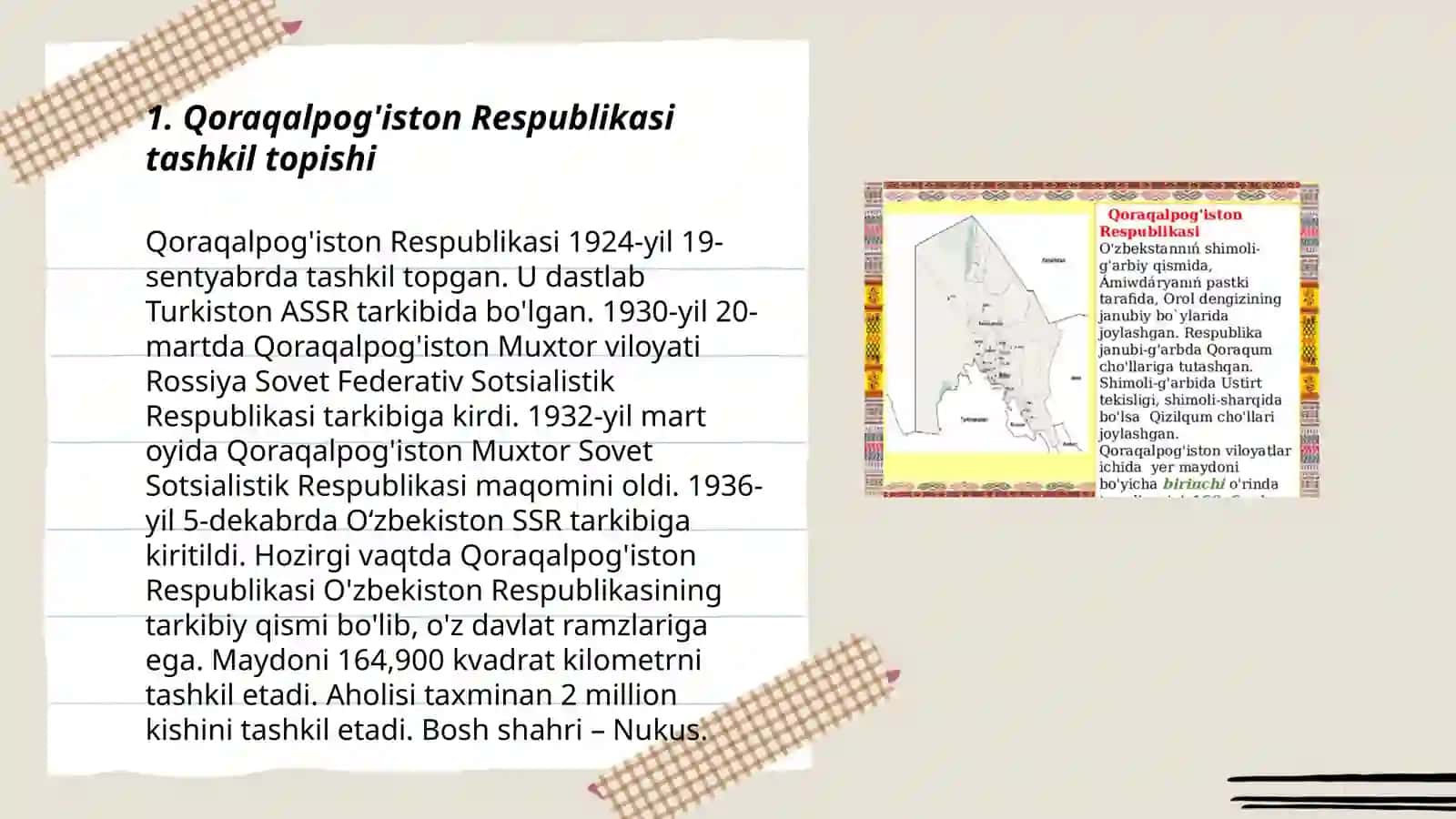 Qoraqalpog'iston Respublikasi Tarixi 3