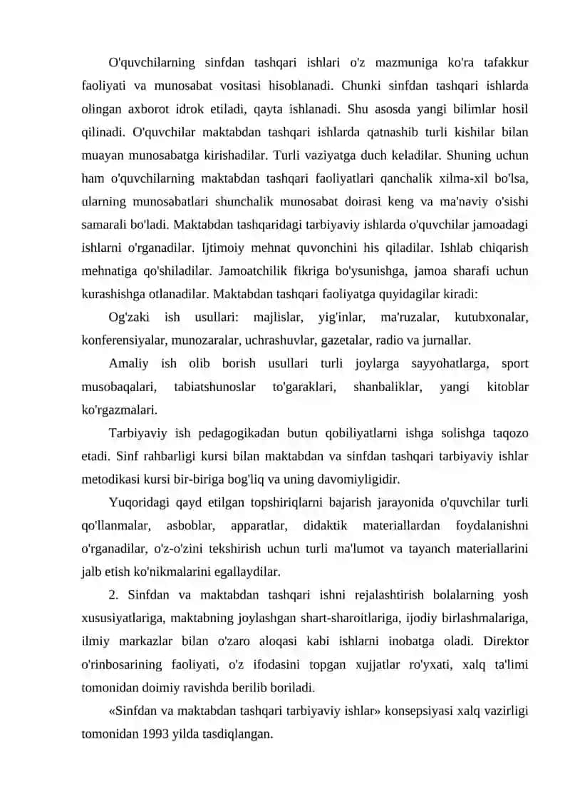 Sinfdan tashqari tarbiyaviy ishlar 3