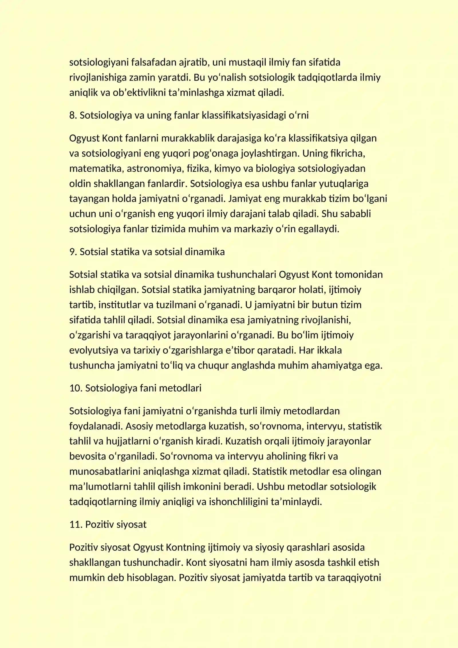 Sotsiologiya tarixidan savollarga javoblar 3