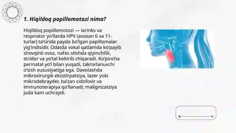 Hiqildoq popillomotozi 3