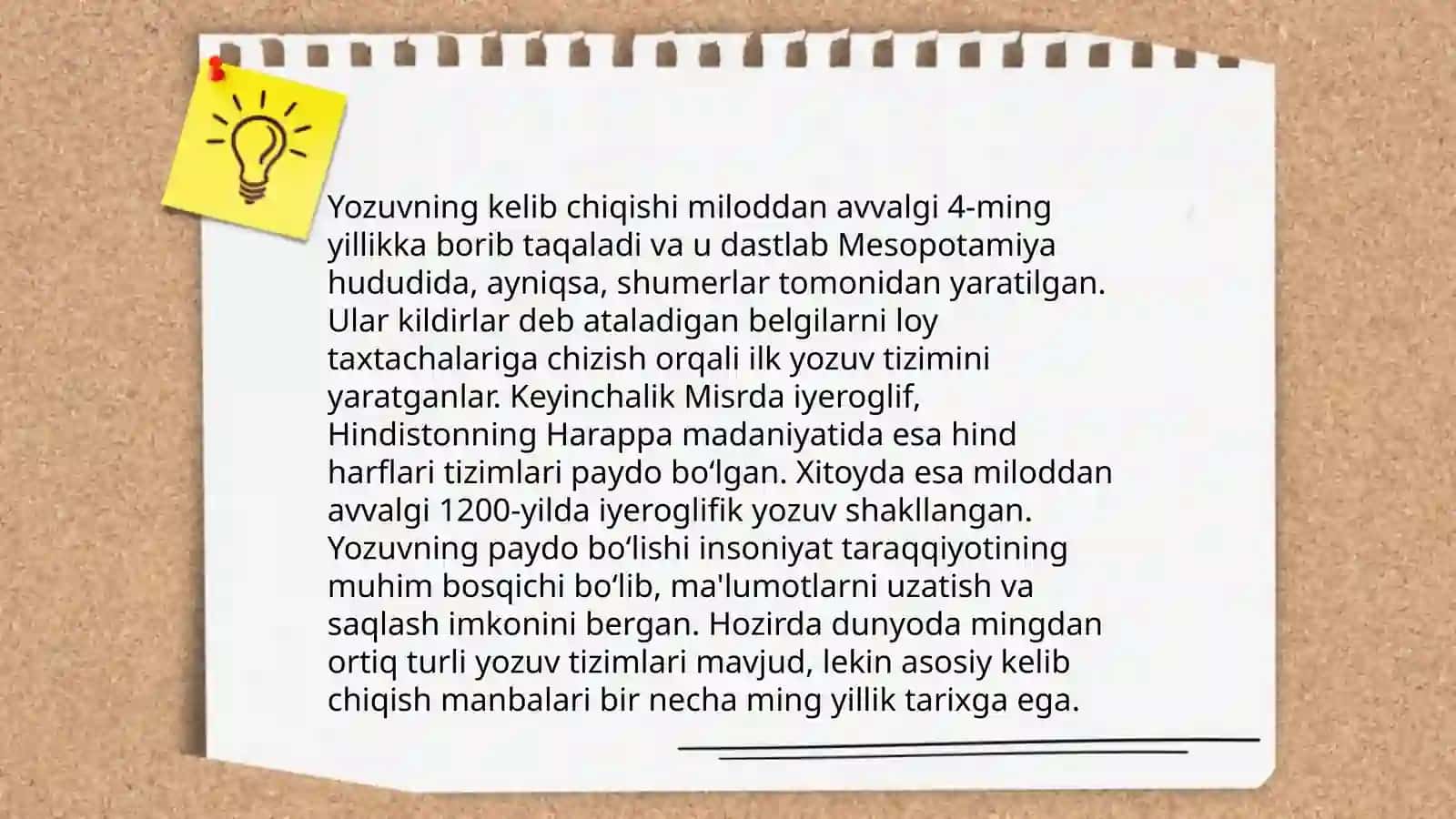 Yozuv va uning rivojlanish bosqichlari 3