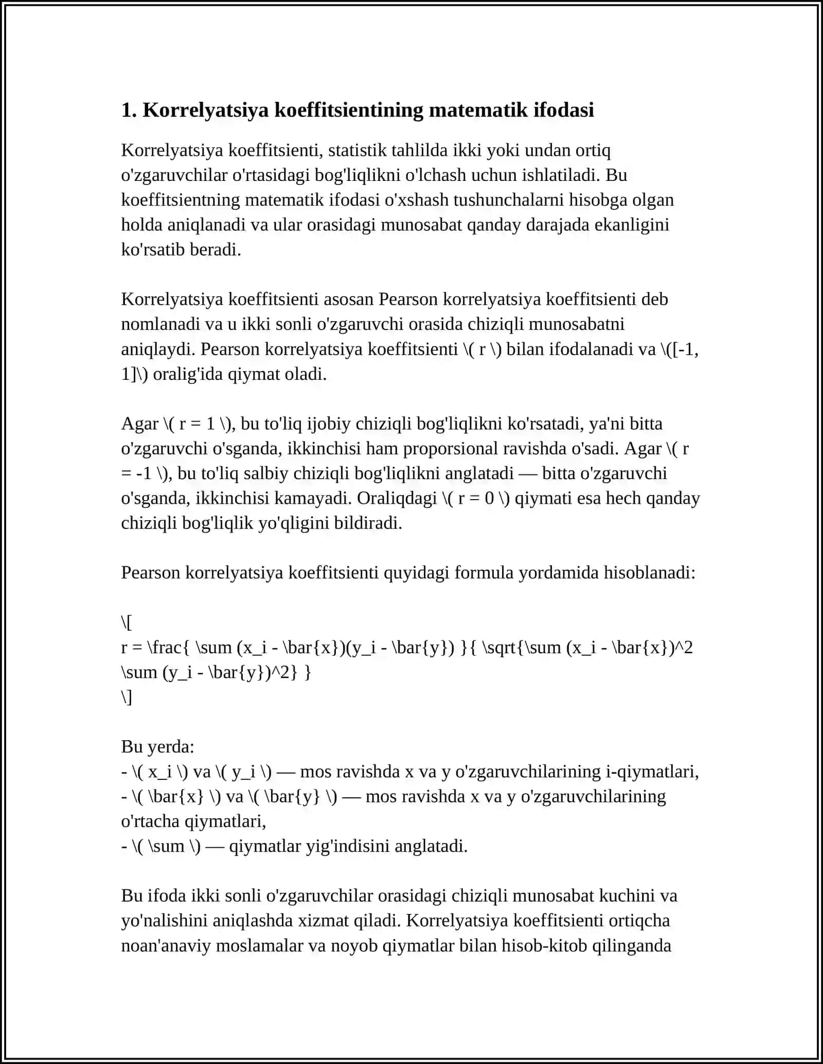 KORRELYASIYA KKFFITSIENTINI AMALDA QULLANILISHI 3