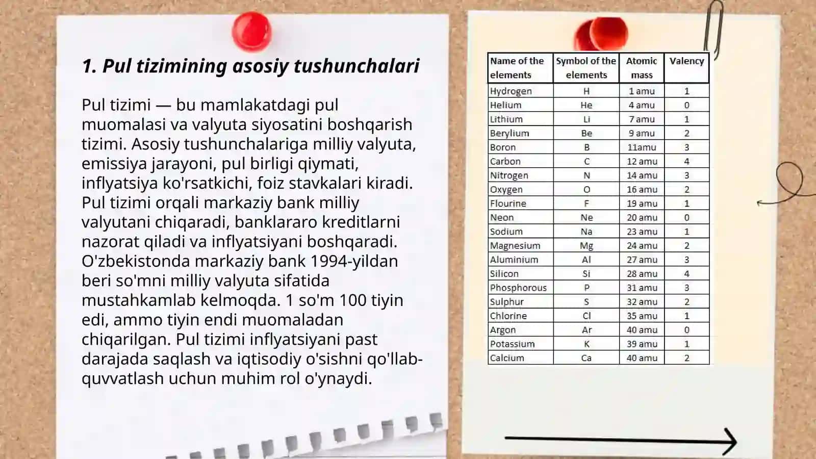 Pul tizimi mazmuni turlari va elementlar 3
