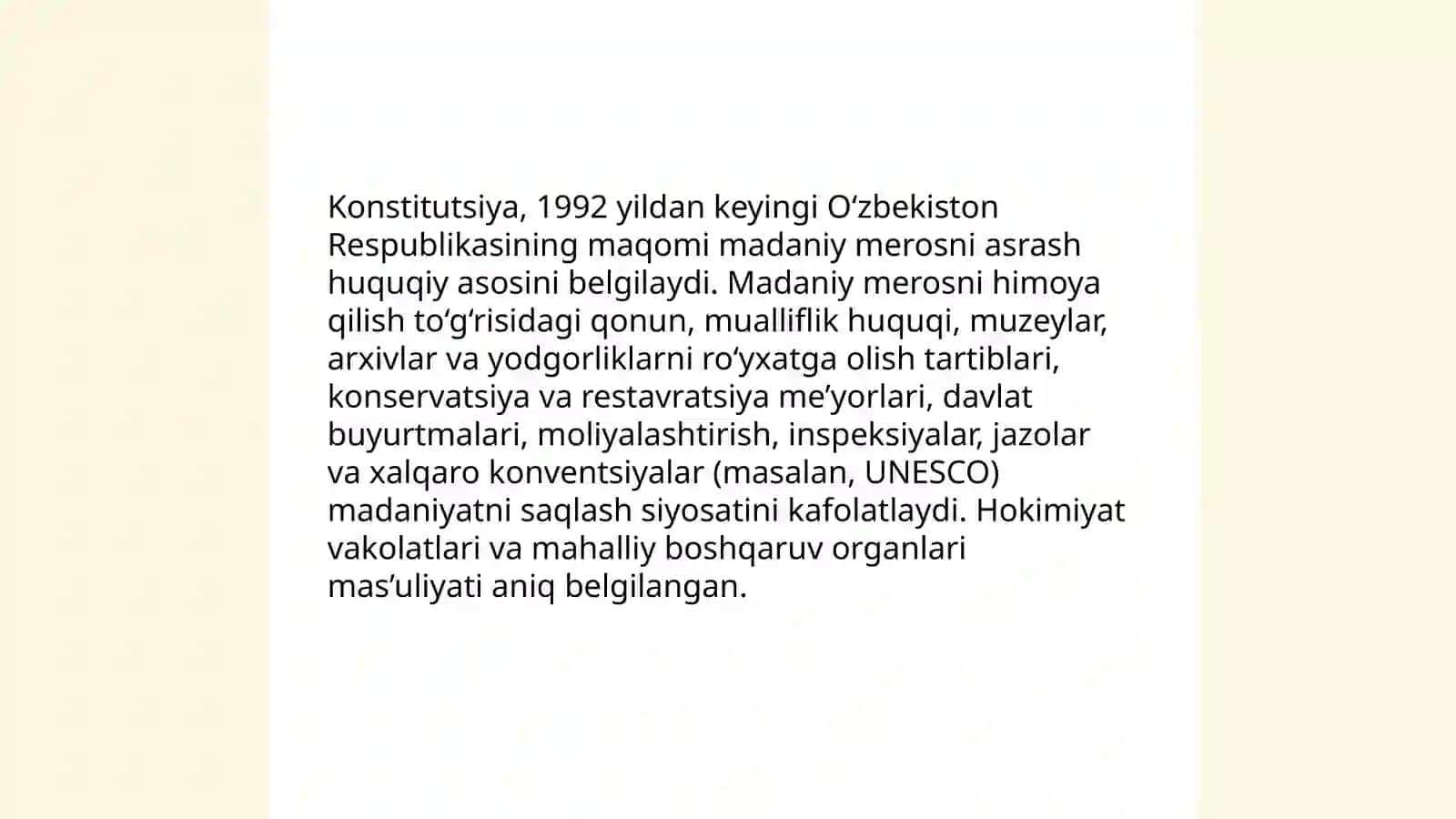 Milliy g'oya va madaniy merosni asrash siyosati 3