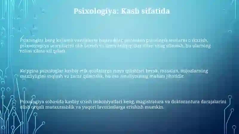 Psixologiya kasb sifatida 3
