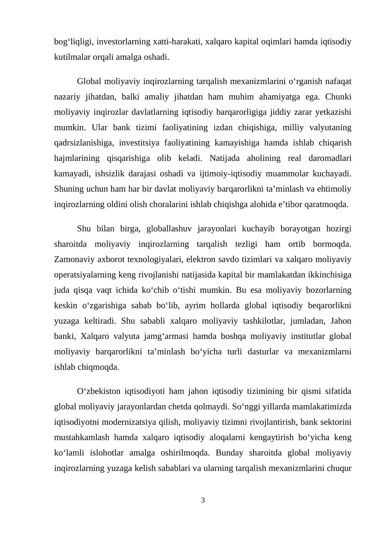 Global moliyaviy inqirozlarning tarqalish mexanizmlari 3