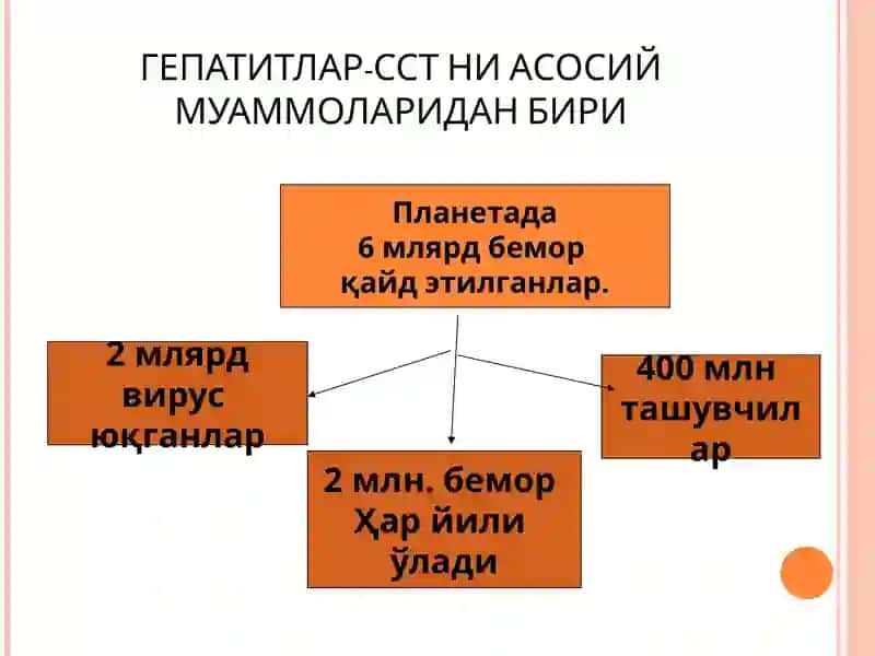 Гепатит вируслари: А,В,С,Д,Е, ОИТС 3