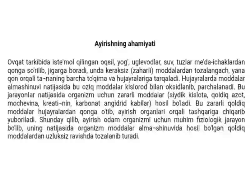 Ayirish sistemasi gistalogiyasi 3