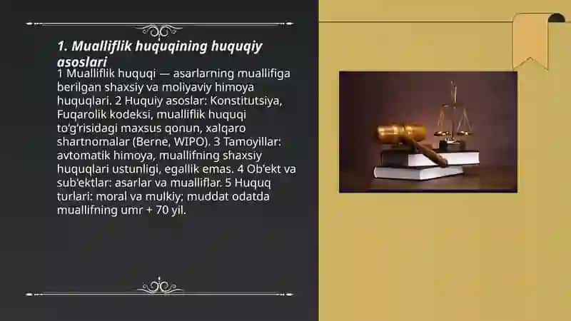 Huquq ijodkorligi mavzusida 3