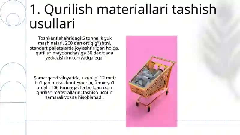 konstruksiyalarni tashish usullari 3