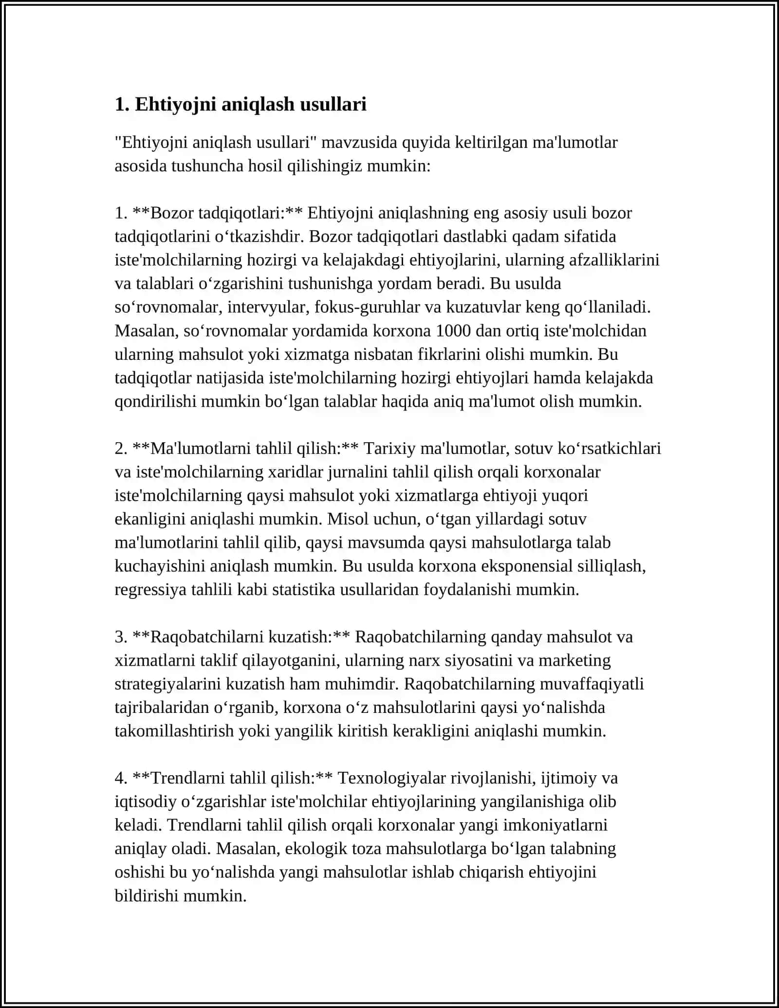 EHTIYOJNI OʻRGANISH METODLARI 3