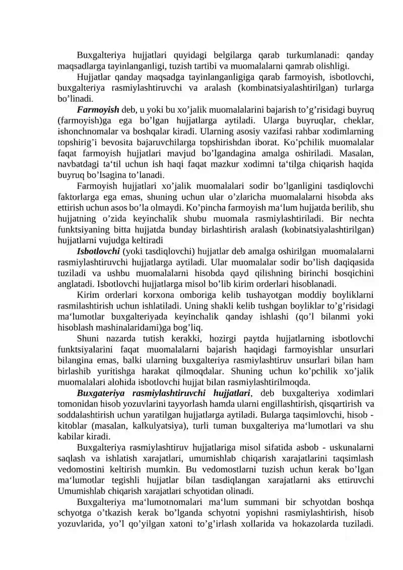 Hujjatlashtirish va inventarizatsiya 3