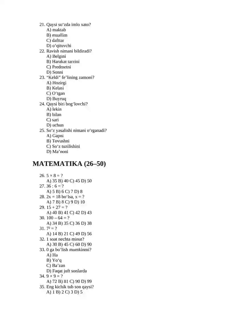 ichki ishlar akademiyasiga kirish uchun testlar 3