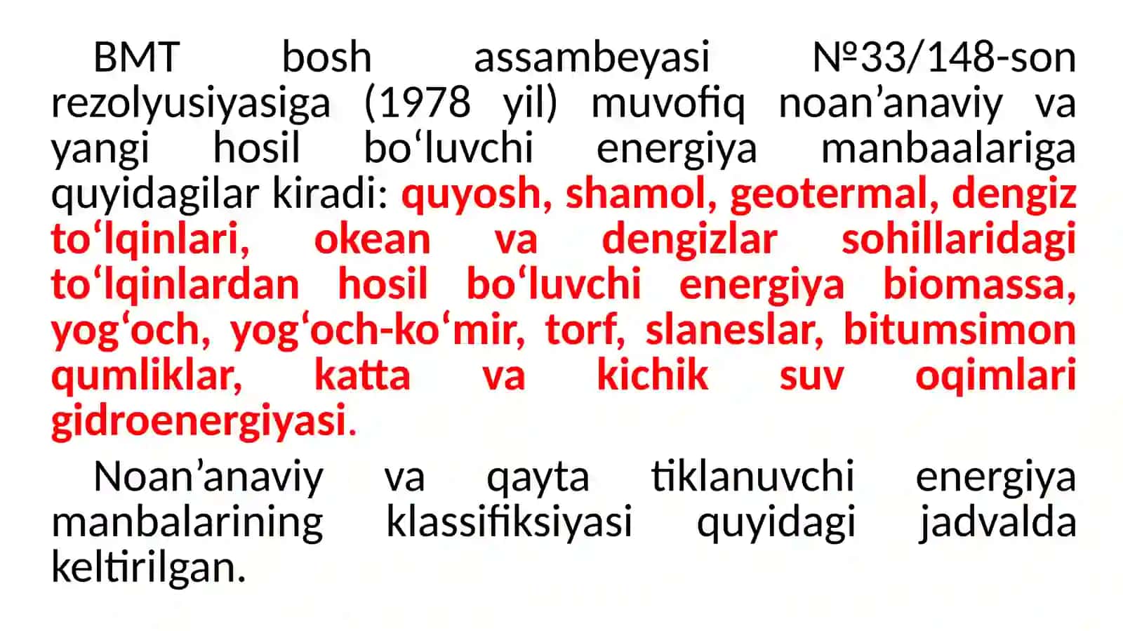 Noan’anaviy va qayta tiklanuvchi energiyaresurslari 3