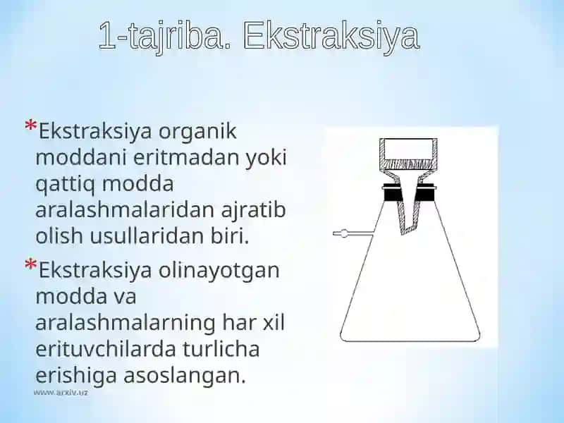 Organik moddalarni tozalash:Qayta kristallash va xaydash 3
