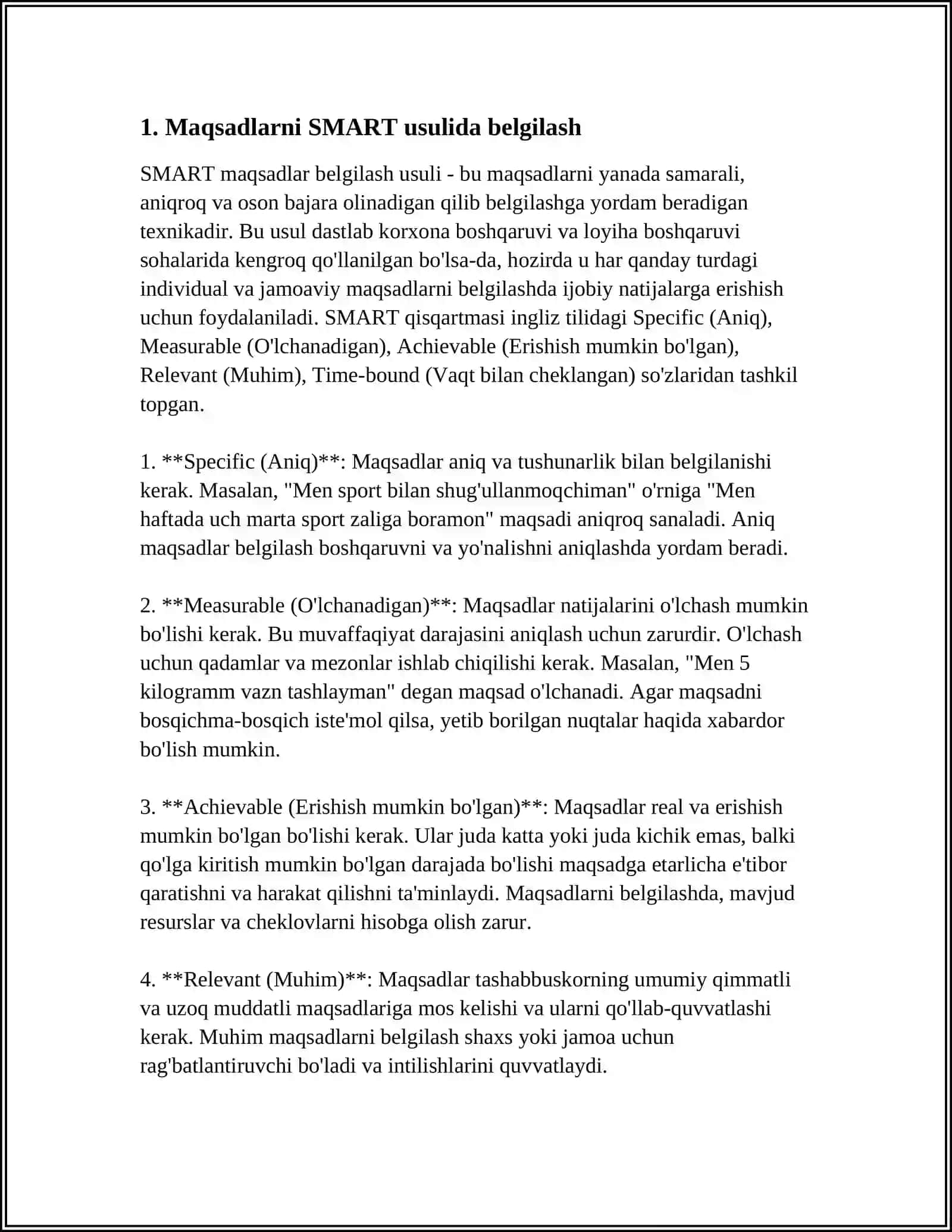 VAQTDAN UNUMLI FOYDALANISHNING AMALIY USULLARI 3