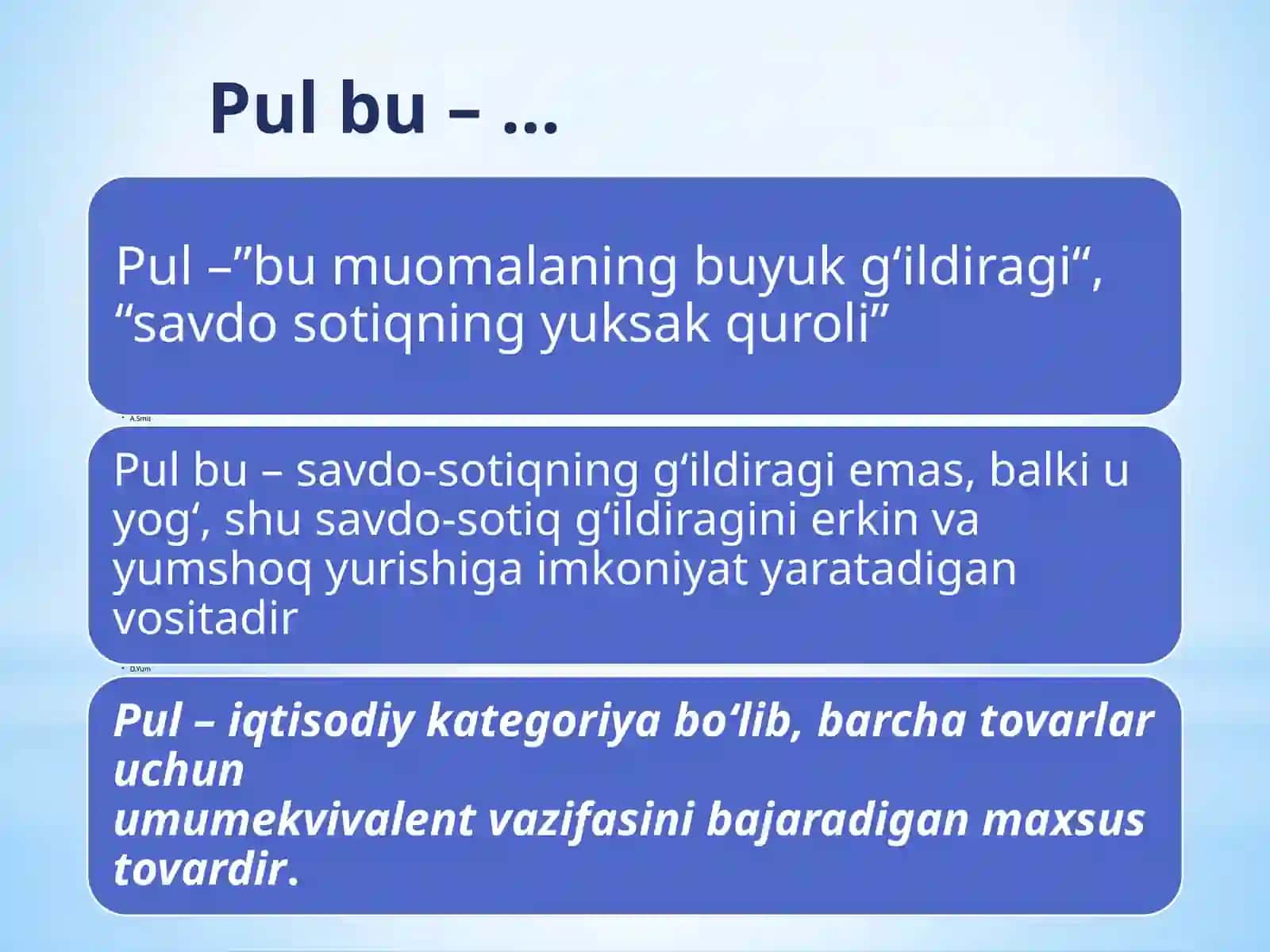 Pulning Paydo Bo'lishi va Audit 3