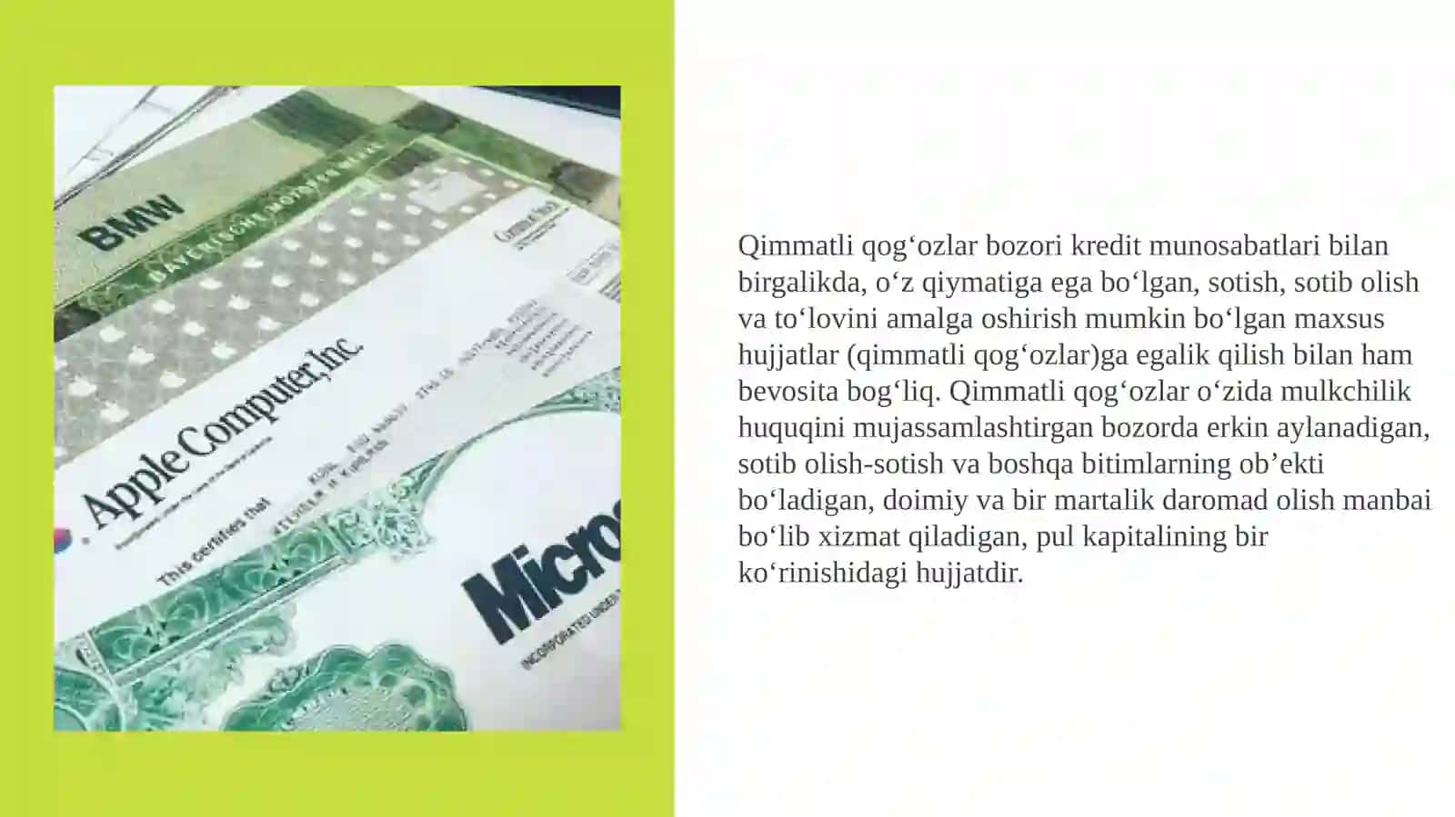 Qimmatli qog‘ozlar bozori 3