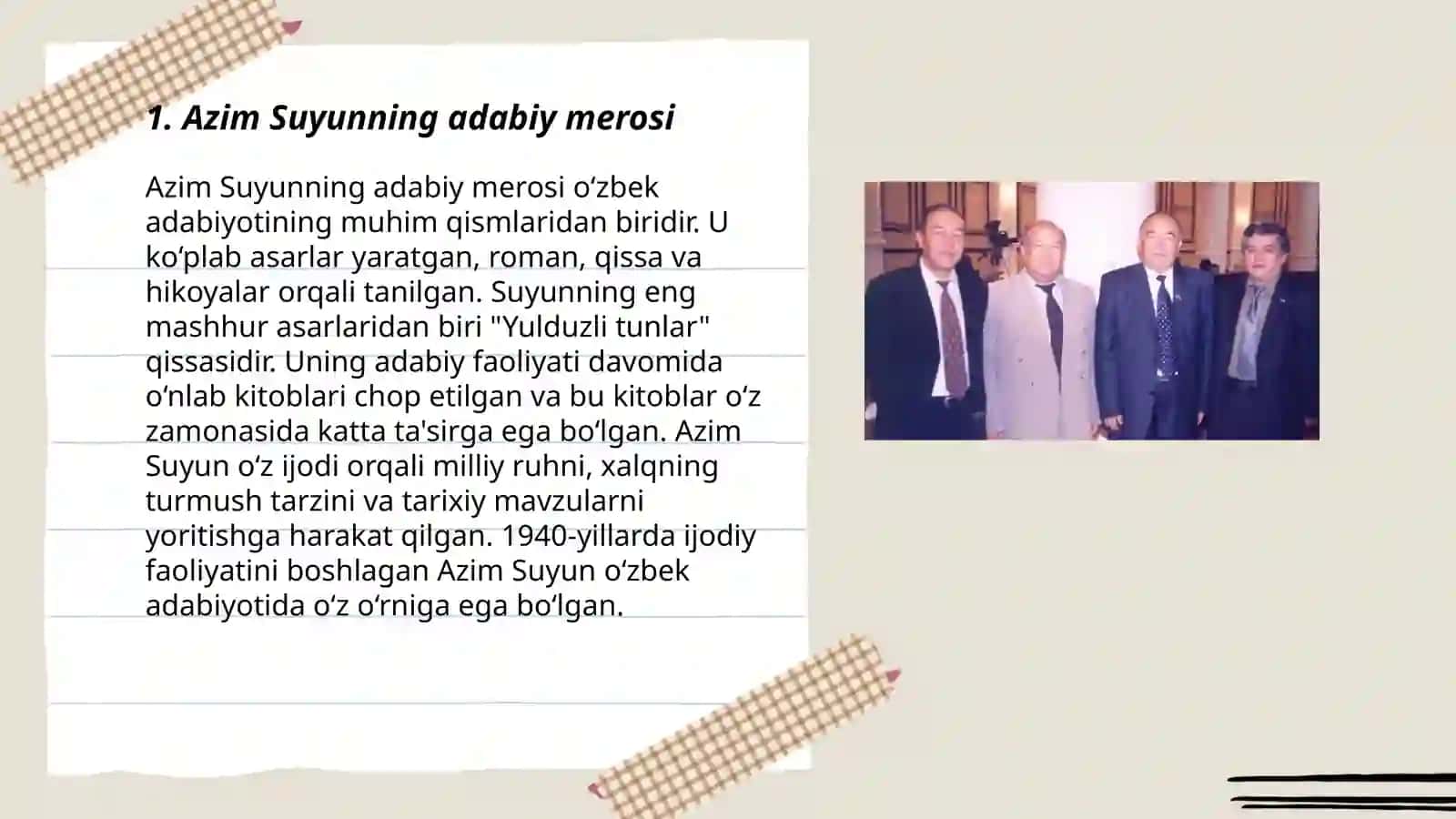 Hozirgi oʻzbek publitsistikasi Azim Suyun,,Oʻzlik" asari 3
