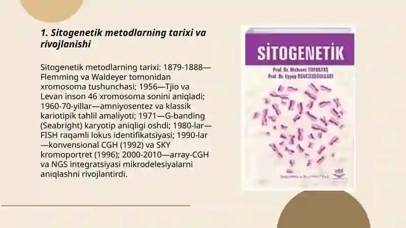 Odam genetikasi metodlari: sitogenetik metod 3