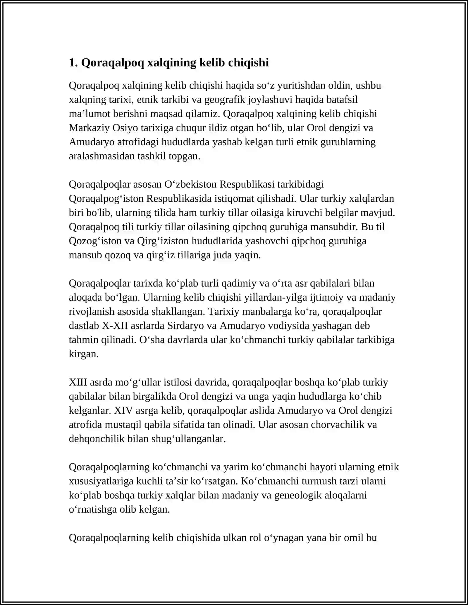 QORAQALPOQ XALQINING ETNIK SHAKLLANISHI 3