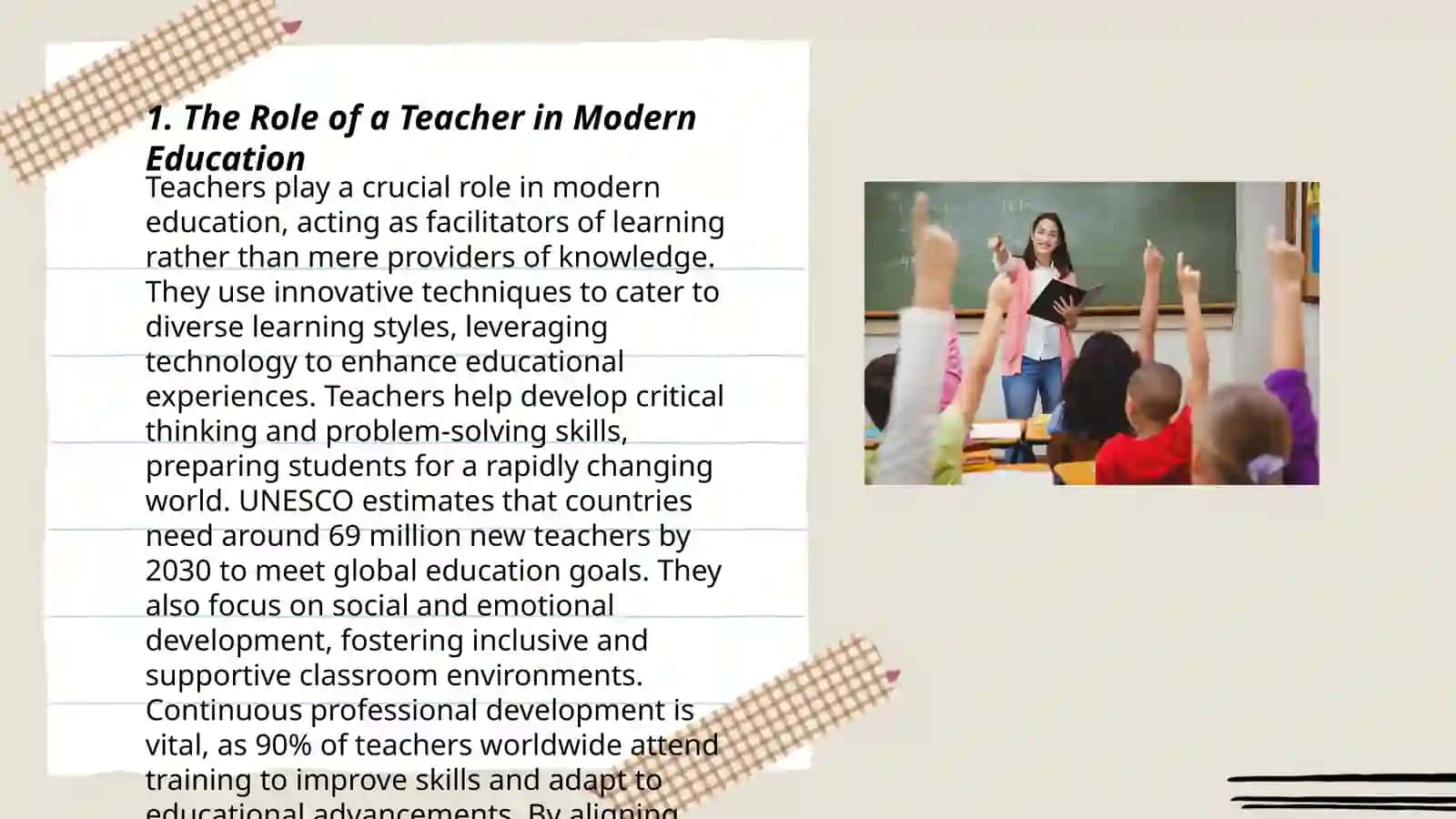 The Role of a Teacher in Modern Education 3