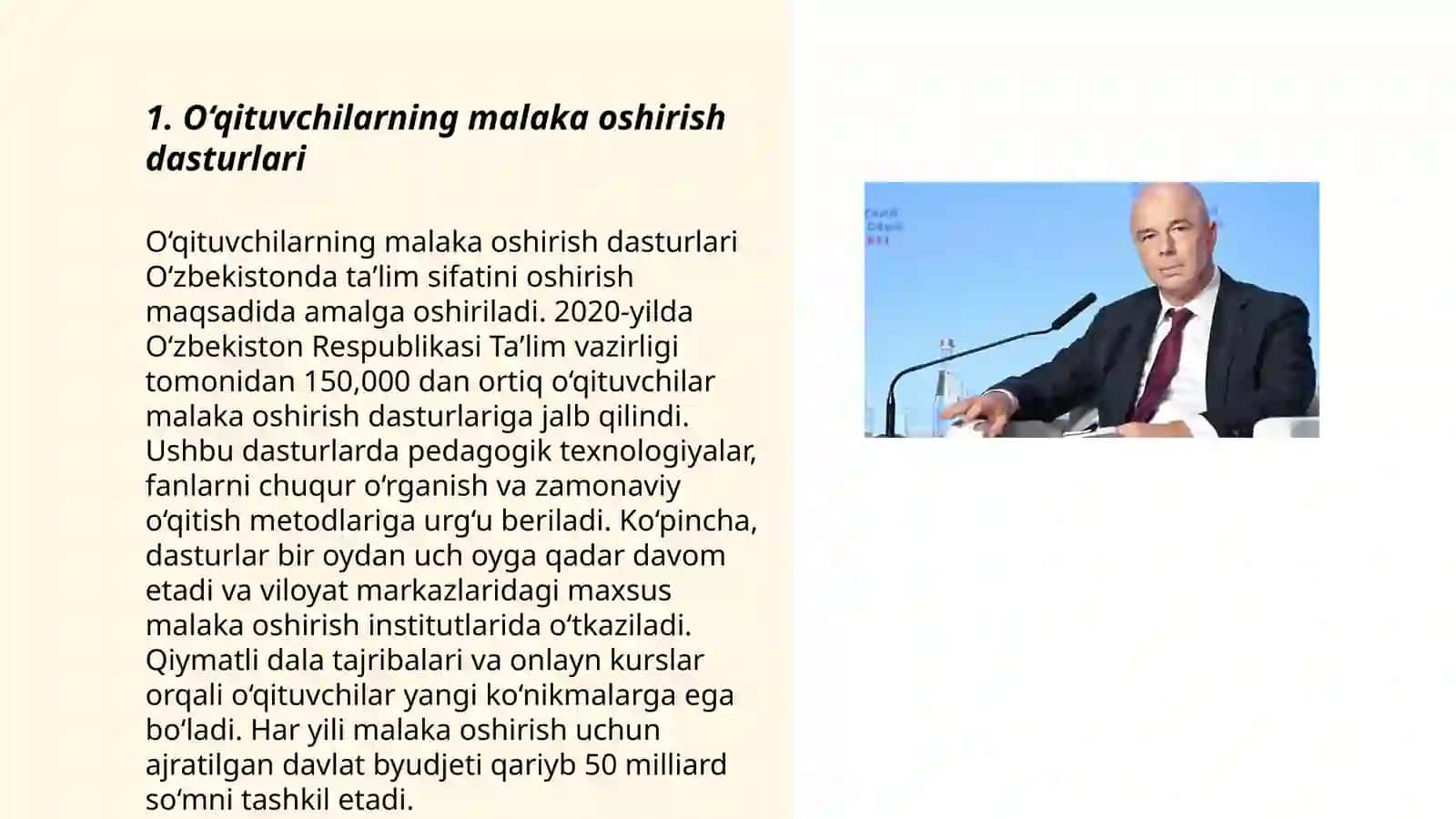 O‘qituvchilarning malaka oshirish dasturlari 3
