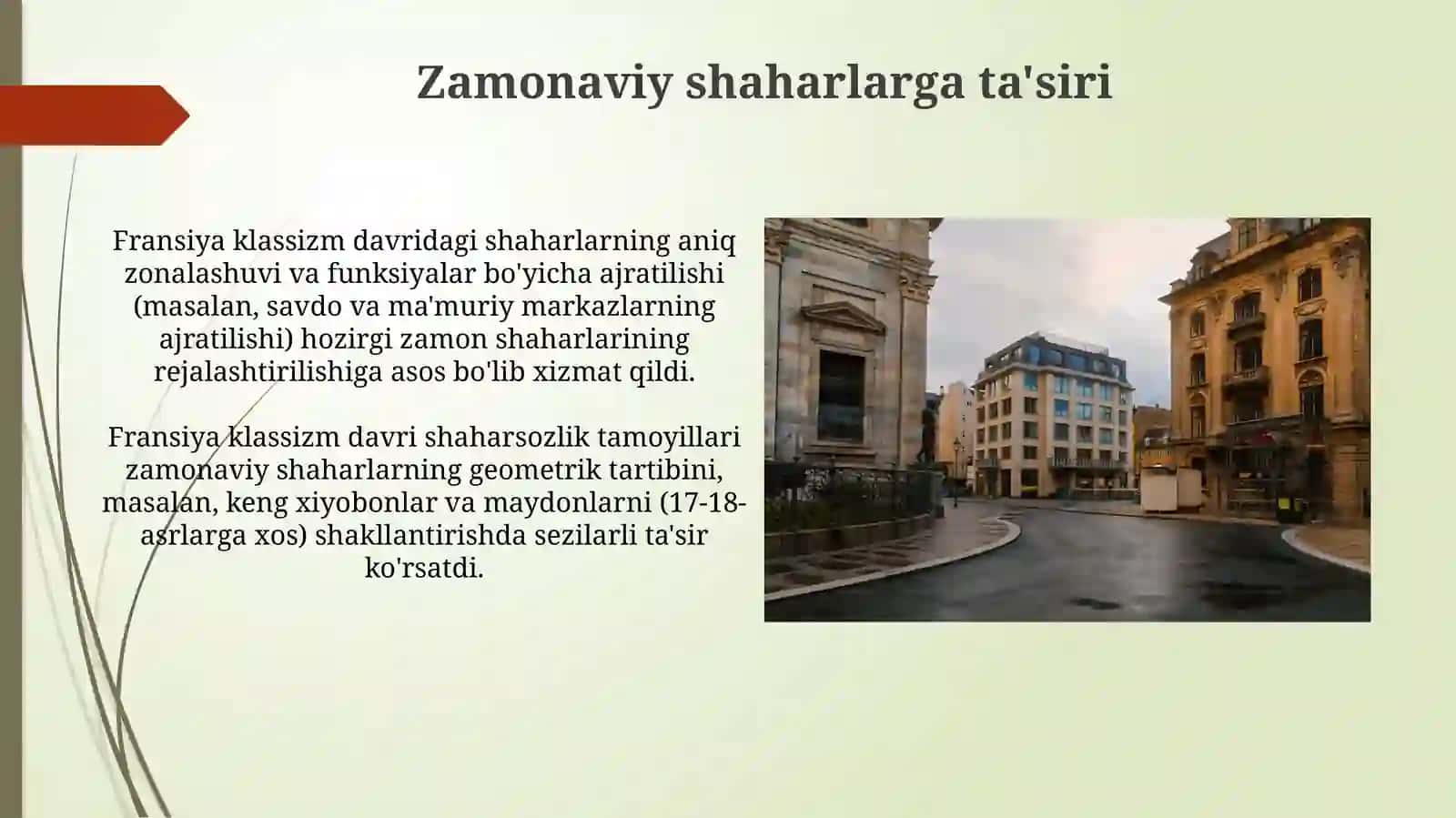Fransiya klaastizim davridagi shaharsozlik 3